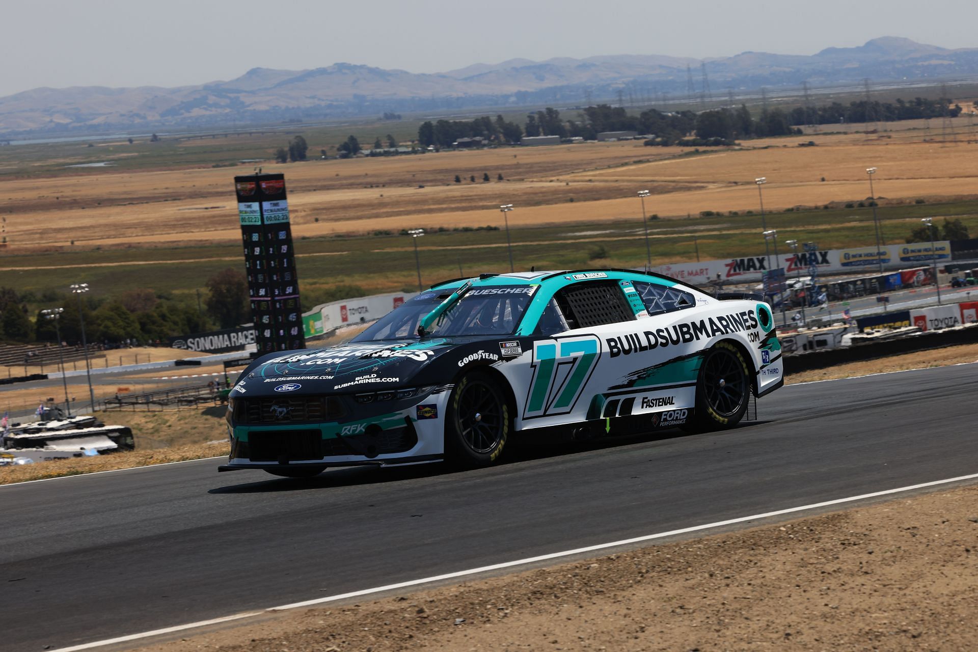 Chris Buescher driving the #17 Ford Mustang at Sonoma Raceway - Source: Getty